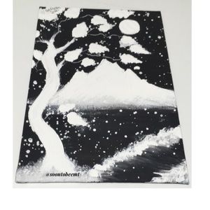 5x7 Acrylic Painting By Me- Monochrome View♟